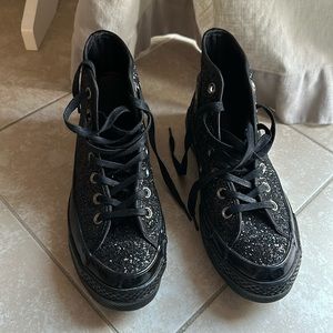 Sparkly Black All Star Converse